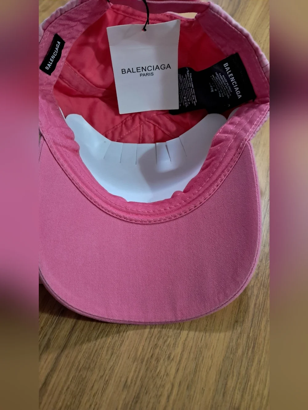 Balenciaga Pink Logo Baseball Cap - Picture 5 of 8